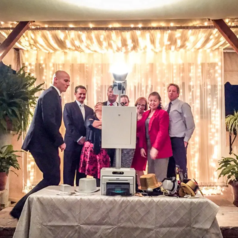 Photo booth at a wedding